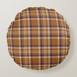 Orange Glen Play texturerad sömlös mönsterabstrakt Rund Kudde