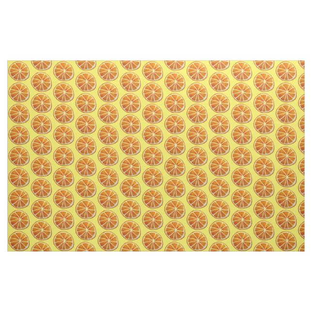 Orange, glidfrukt, konst citrusfärgspopkonst tyg (Yard)