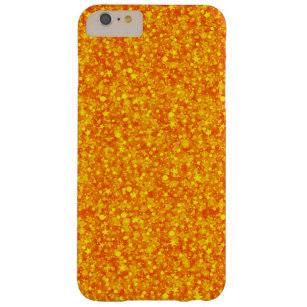 Orange Glitter och Sparkles Mönster Barely There iPhone 6 Plus Skal