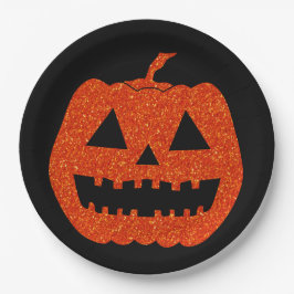 Orange Glitter Pumpkin Halloween