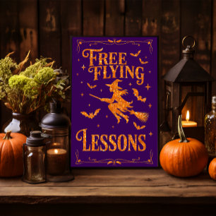 Orange Glitter Witch: Fria flyglektioner Poster