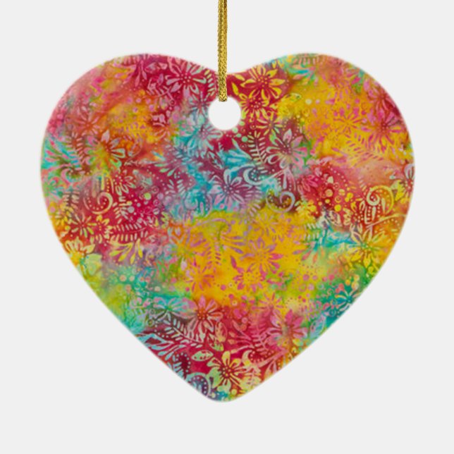 Orange glöd julgransprydnad keramik (Baksidan)