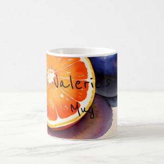 Orange Glöd Vattenfärg Kaffemugg