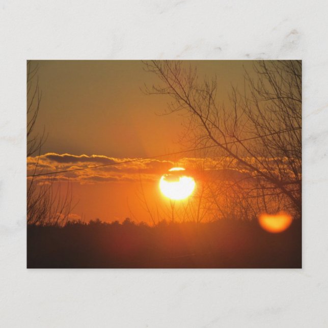 Orange glöd vykort (Framsida)