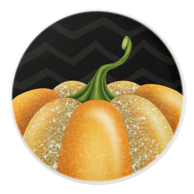 Orange Gnist Pumpor Halloween Höst Autumn Knopp (Framsidan)