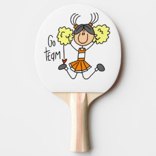 Orange Go Team Cheerledare Ping Pong Paddle Pingisracket