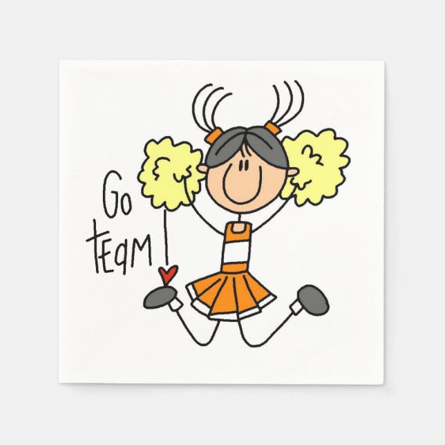 Orange Go Team Cheermanager Pappra Napkins Pappersservett (Framsidan)