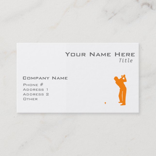 Orange Golf Visitkort (Framsida)