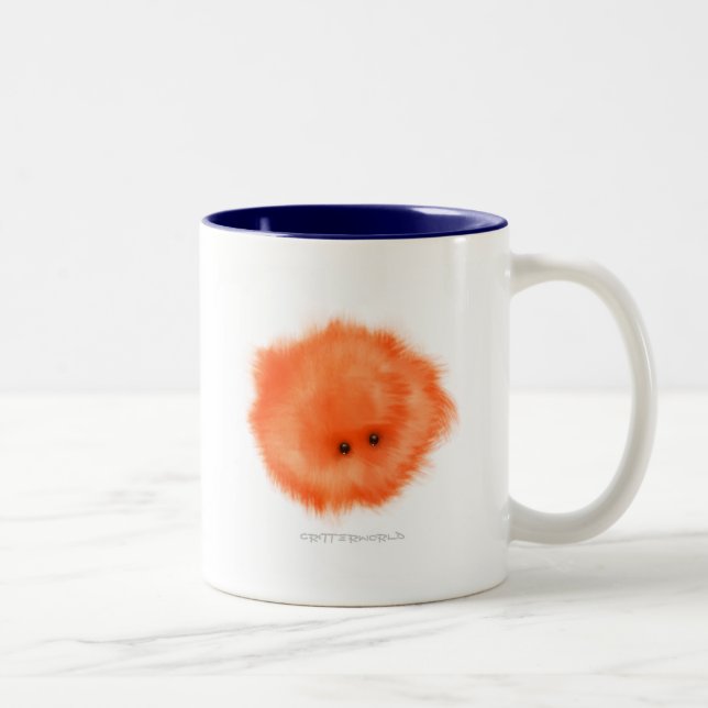 Orange golvNibblernötkreatur Två-Tonad Mugg (Höger)
