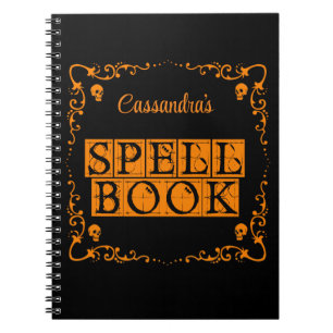 Orange Goth Spell Bok Personlig Anteckningsbok