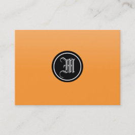 Orange gotisk Monogram Visitkort