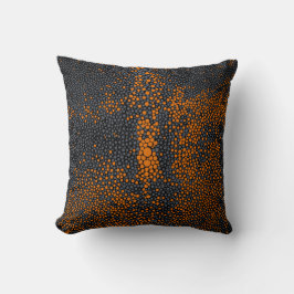 Orange & grå färg Shagreen Kudde