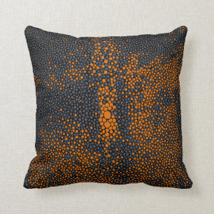 Orange & grå färg Shagreen Kudde