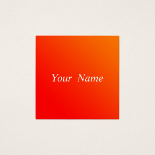 orange gradient affärskort fyrkantigt visitkort