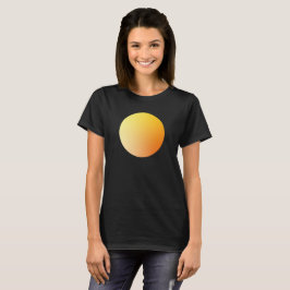 Orange Gradient Circle Vignette Abstract Design T Shirt