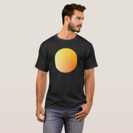 Orange Gradient Circle Vignette Abstract Design T Shirt