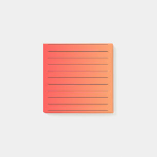 Orange Gradient Elegant Pappersvaror Livlig Post-it Block