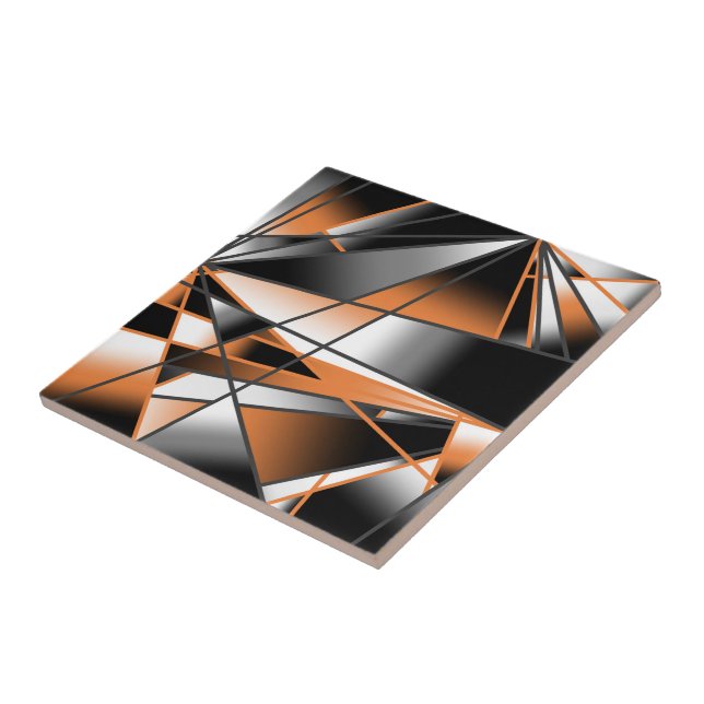 Orange Gradient Färg Fyllning Mekanisk Design  Kakelplatta (Sidan)
