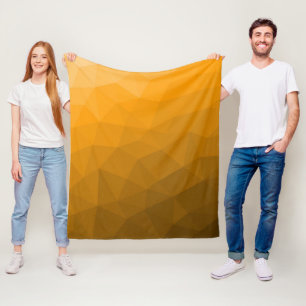 Orange gradient geometriskt nätmönster fleecefilt