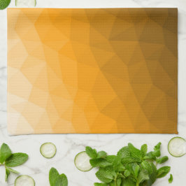 Orange gradient geometriskt nätmönster kökshandduk