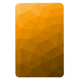 Orange gradient geometriskt nätmönster magnet