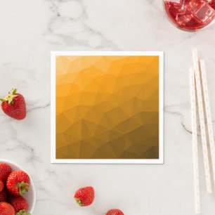 Orange gradient geometriskt nätmönster pappersservett