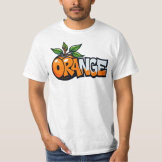 orange, graffiti, fruit, street art, urban t shirt