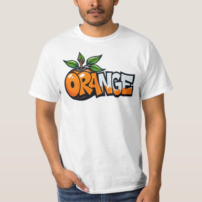 orange, graffiti, fruit, street art, urban t shirt (Framsida)
