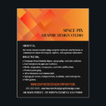 Orange Grafik, reklam för grafikdesigner Flygblad<br><div class="desc">Orange Graphic,  Graphic Designer Advertising Flyers by the Affärskort Store.</div>