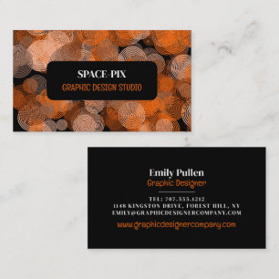 Orange, grafikcirklar, grafikdesigner visitkort