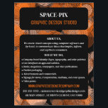 Orange-grafikcirklar, Graphic Designer Advert Reklamblad<br><div class="desc">Orange Grafikcirklar,  Grafikdesignerannonseringsfönster i Affärskortet Store.</div>