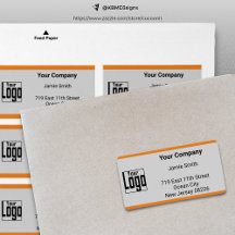 Orange Gräns Anpassningsbar Logotyp Grått Company