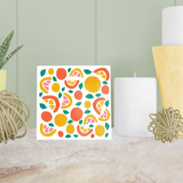 Orange Grapefruit Citrus Mönster Kakelplatta