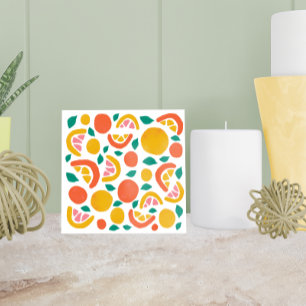 Orange Grapefruit Citrus Mönster Kakelplatta
