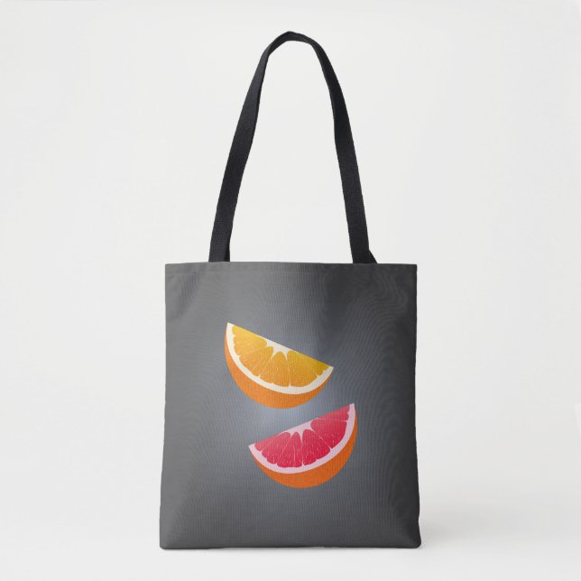 Orange & Grapefrukt – Modern Citrusdesign Tygkasse (Framsida)
