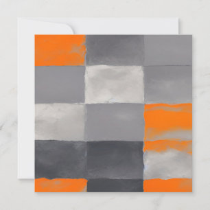 Orange Grått-Abstrakt Play Inbjudningar