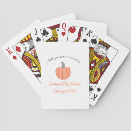 Orange grått-babyduschen är på väg. casinokort