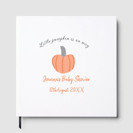 Orange grått-babyduschen är på väg. gästböcker