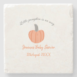 Orange grått-babyduschen är på väg. stenunderlägg