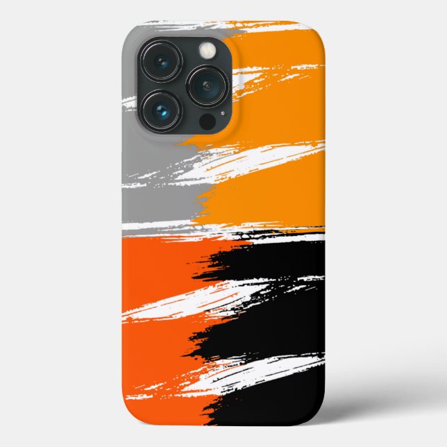 Orange Grått Black Push Stroke Paint (Baksida)