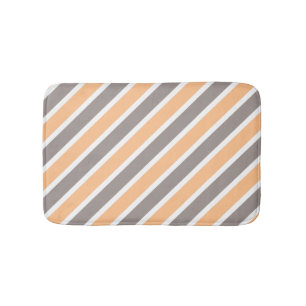 Orange Grått Diagonal Rand Badrumsmatta