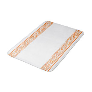 Orange Grecian Freze Design Badrumsmatta