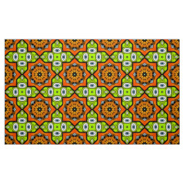 Orange, green and black geometric pattern tyg