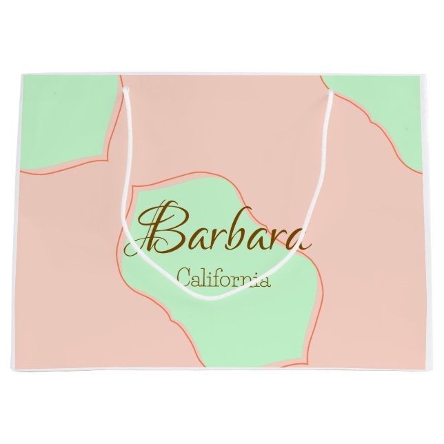 Orange green pastel boho add name place rustic ele (Framsidan)