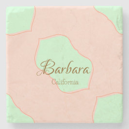 Orange green pastel boho add name place rustic ele stenunderlägg