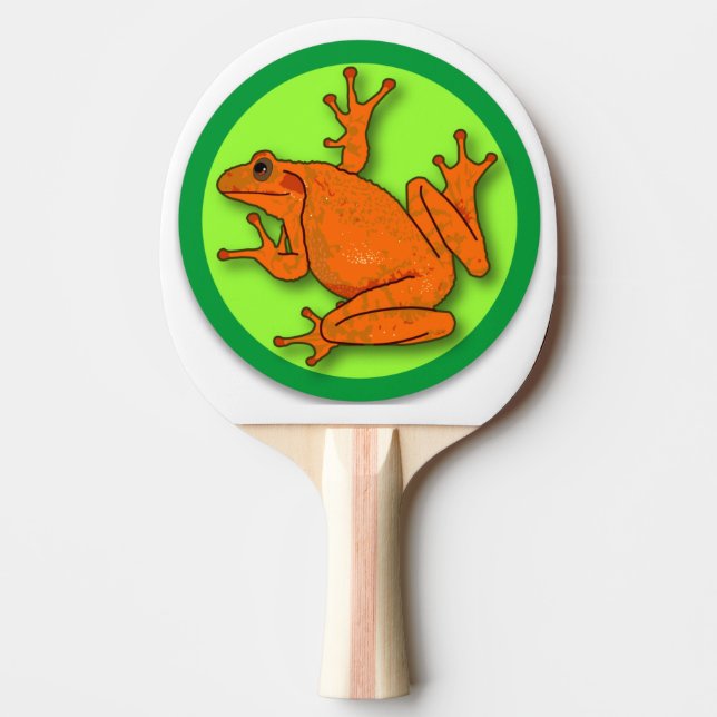 Orange Groda Ping Pong Paddle Pingisracket (Framsidan)
