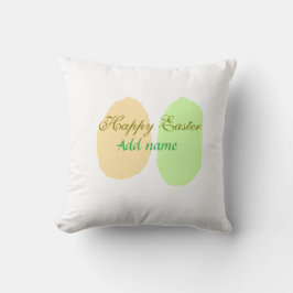 Orange grönt ägg glad påsk lägg till namn meddelan kudde