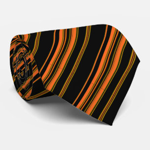 Orange Grönt Black Stripe Mönster Slips