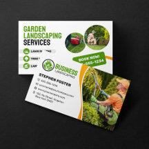 Orange & grönt Garden Landscaping Lawncare Mwing