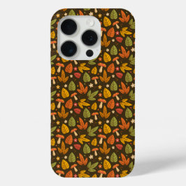 Orange Grönt Mushroom Löv Mönster iphone case